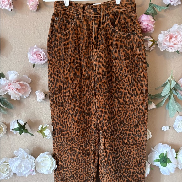 BDG Urban Outfitters Leopard Print Corduroy 90’s Baggy Boyfriend Pants - Picture 7 of 11